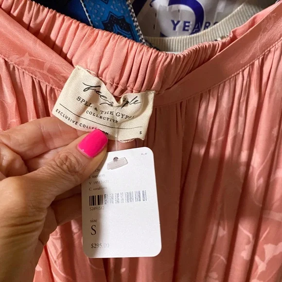 Spell Ocean Lace Appliqué Maxi Skirt S - Picture 5 of 6